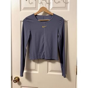 NIKE WOMEN'S DRI-FIT LAVENDER LONG SLEEVE PULLOVER YOGA TOP Sz S HO210509CVT